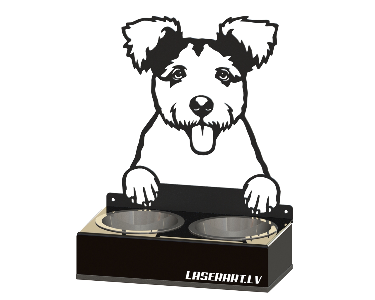 Šunų lesykla su 2 dubenėliais, Pumik šunų veislė