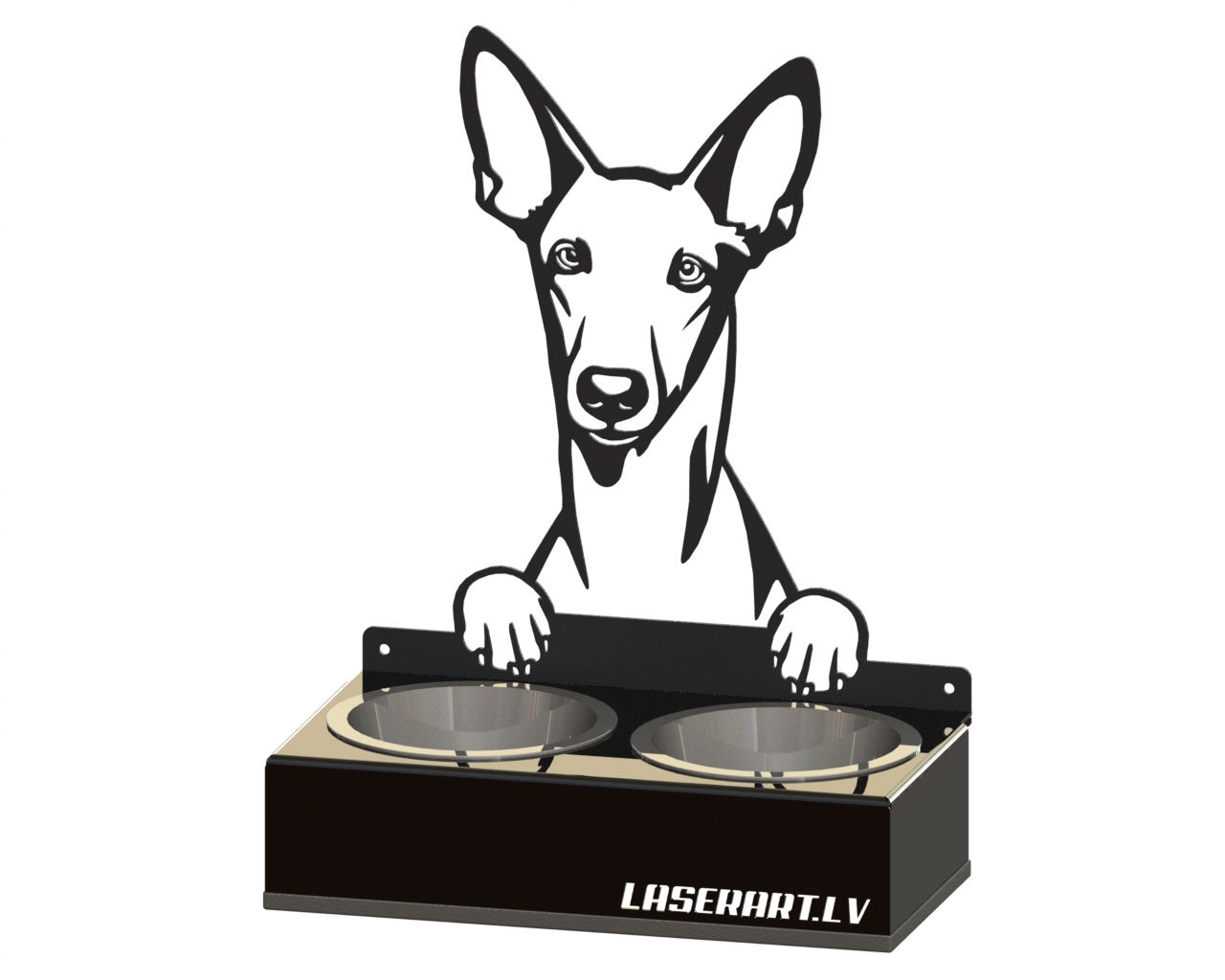 Šunų lesykla su 2 dubenėliais, Faraonų skalikų šunų veislė